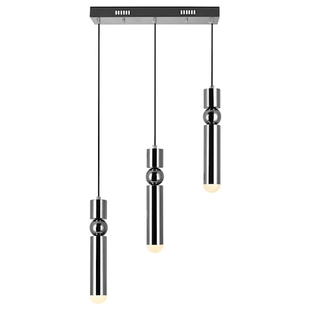 Cwi Lighting Chime LED Island/Pool Table Chandelier With Polished Nickel Finish 1225P20-3-613